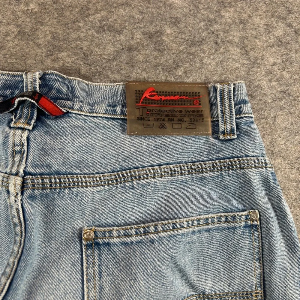 Timezone Carpenter Jeans Men 36x30 Light Wash Distressed Baggy Utility Denim Y2K